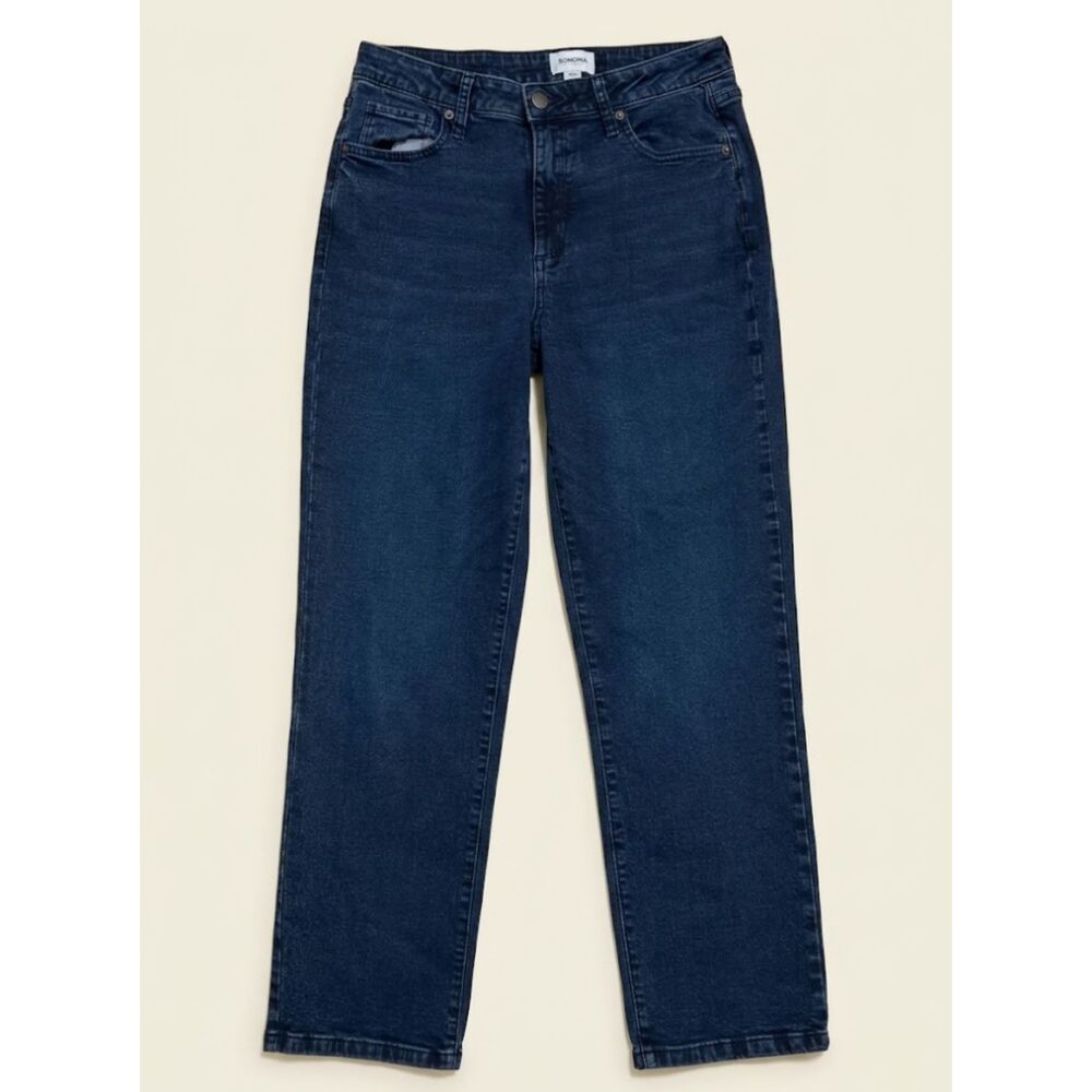Sonoma Goods For Life Jeans Womens 10 High Rise Straight Leg Stretch Denim